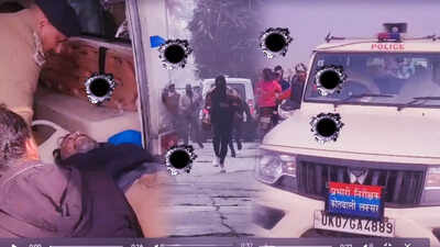 पुलिस की गाड़ी में अंधाधुंध फायरिंग@अपराधी को लगी गोलियां 👉 पुलिस ने की शहर में नाकाबंदी