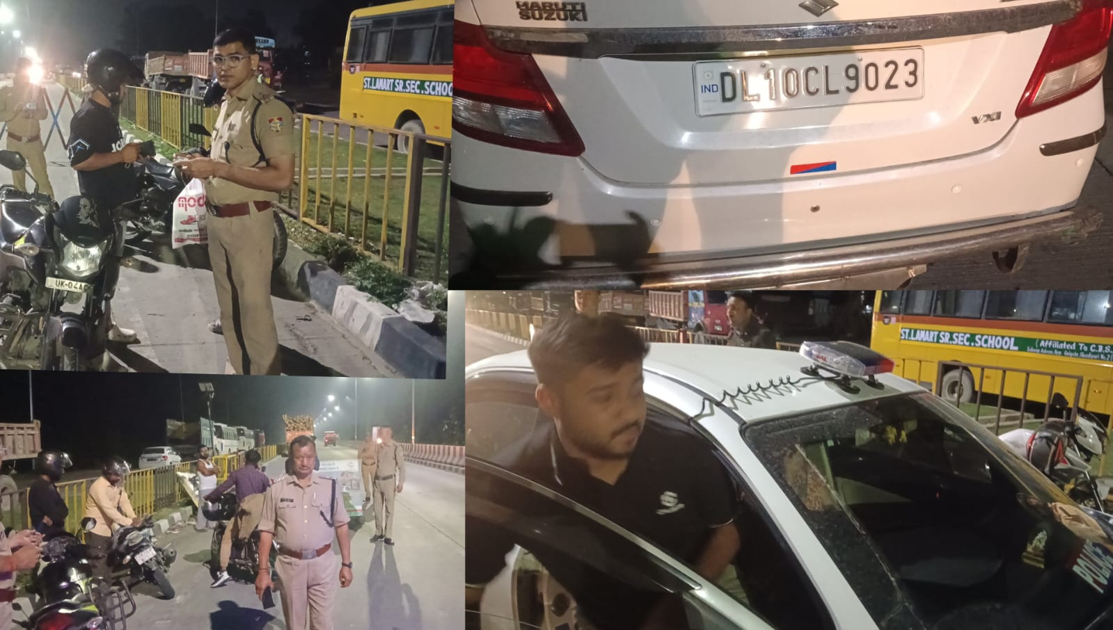 अपराधों की रोकथाम हेतु लालकुआं पुलिस की चेकिंग में पकड़ी गई “Delhi Police” लिखी नीली बत्ती प्राइवेट कार, पुलिस ने की सीज देखें वीडियो